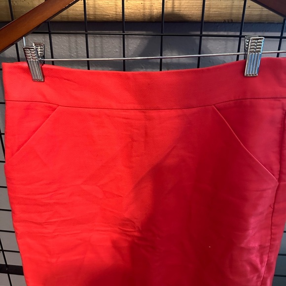 J. Crew Red Knee-Length Pencil Skirt Casual - Picture 3 of 5